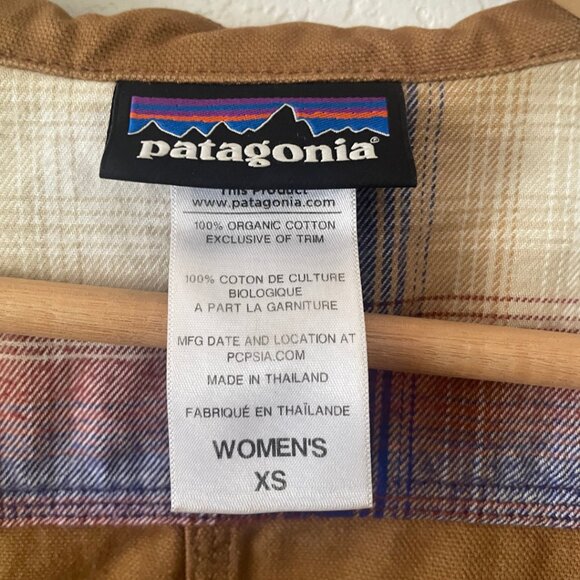 PATAGONIA W's Prairie Dawn 100% Cotton Canvas Jacket in Bear Brown | Size XS - Picture 5 of 9